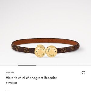 Louis Vuitton Gold and Brown Monogram Bracelet